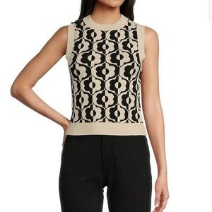 Say What? Geo Flower Pattern Vest M